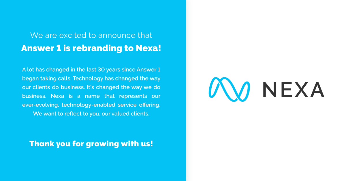 Answer 1 Announces Rebrand to Nexa